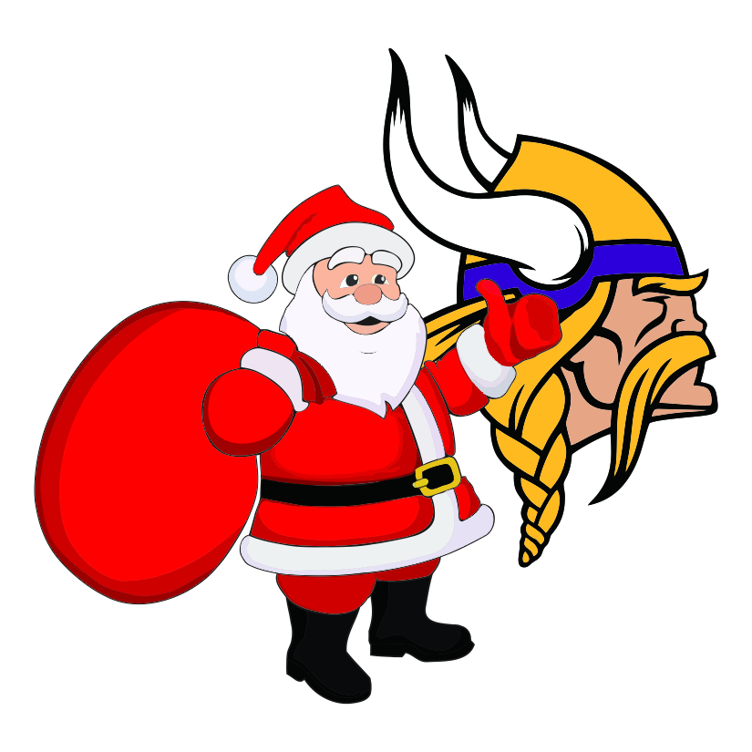 Minnesota Vikings Santa Claus Logo iron on paper